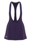 Y-3 racer-back pleated mini dress - Purple