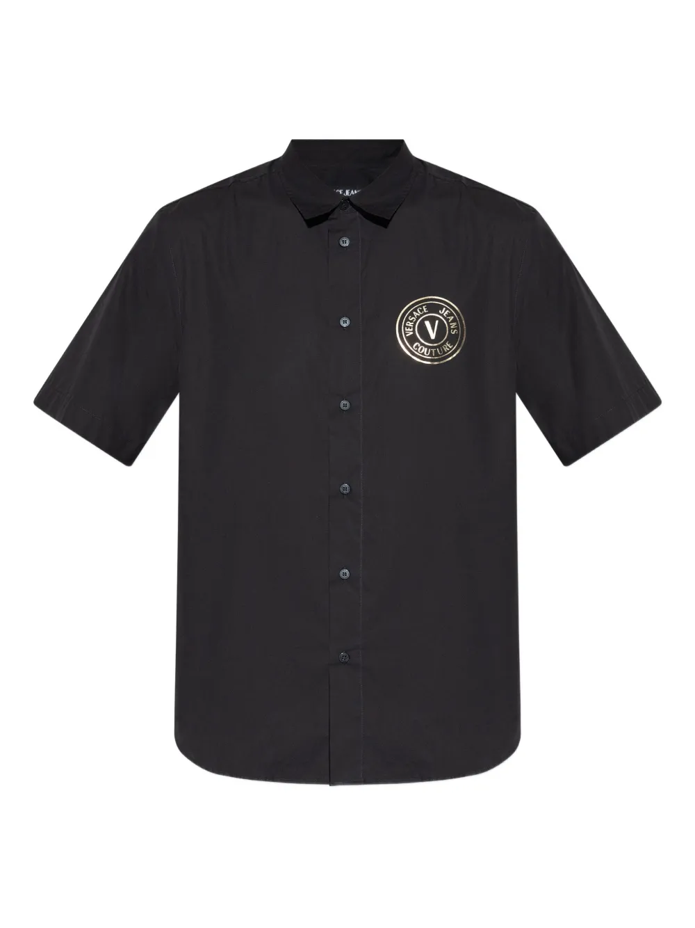 Versace Jeans Couture logo-print short-sleeve shirt | Black | Image 1