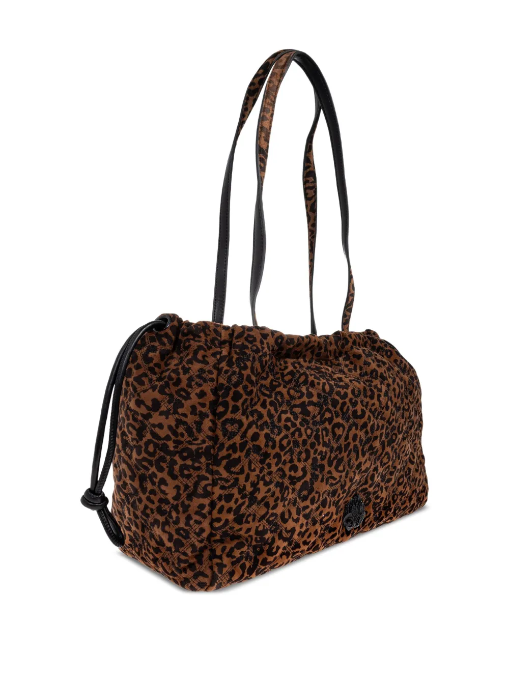 Kurt Geiger Kensington Leopard-print Quilted Tote Bag In Brown
