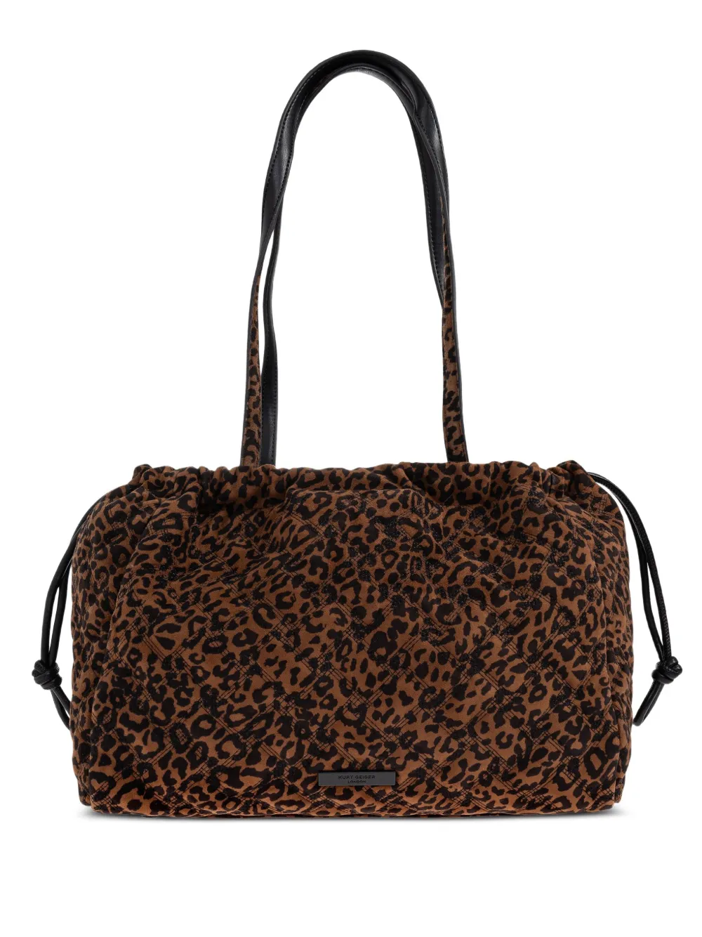 Kurt Geiger London Kensington leopard-print quilted tote bag | Brown | Image 1