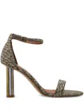 Kurt Geiger London 85mm Perspex embellished sandals - Neutrals