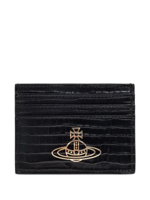 Vivienne Westwood tarjetero con motivo Orb metalizado