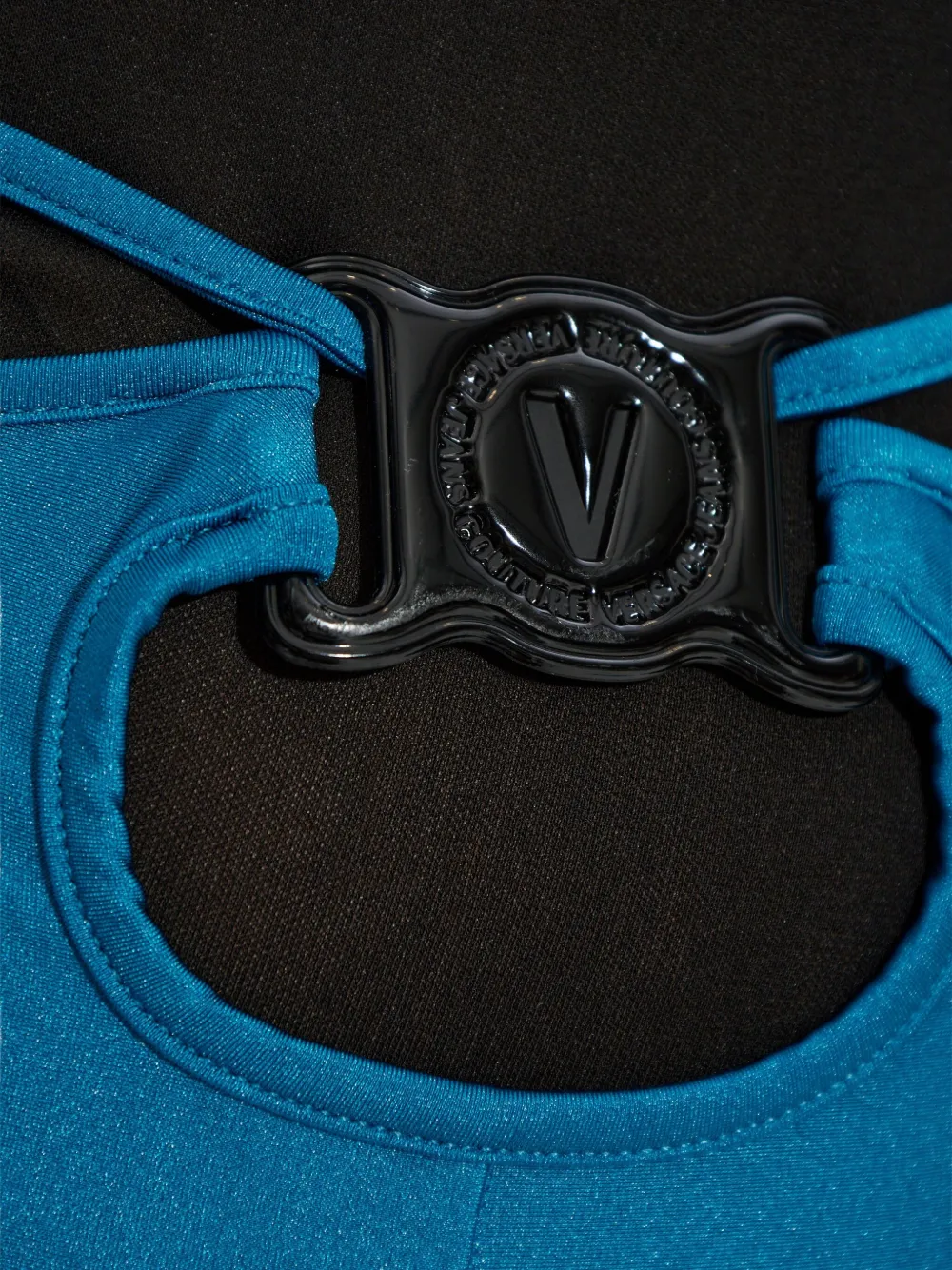 Versace Jeans Couture Legging met uitgesneden gesp Blauw