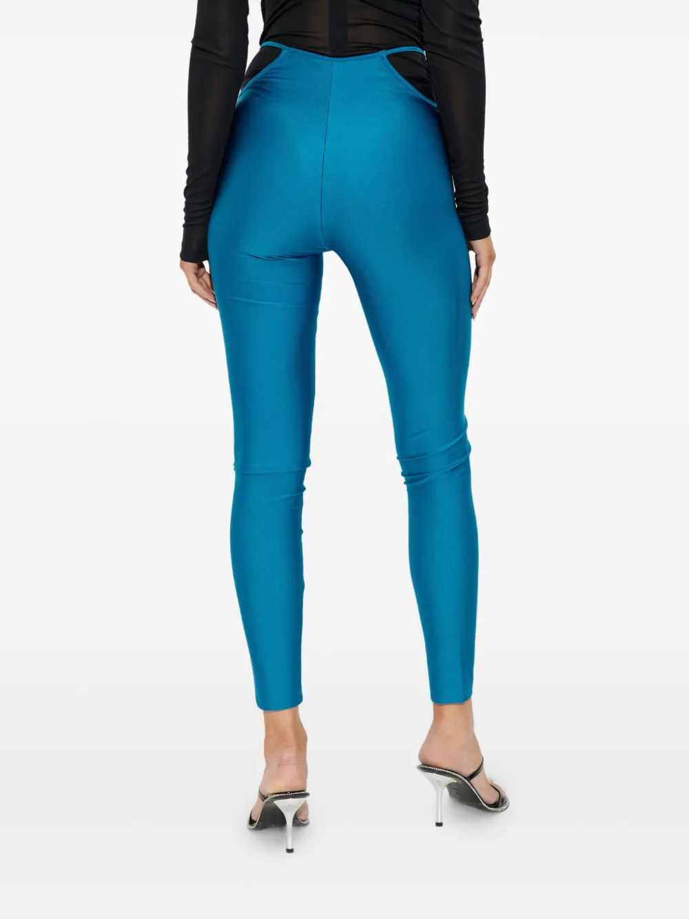 Versace Jeans Couture Legging met uitgesneden gesp Blauw