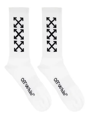 Off-White Bookish logo-intarsia Socks | White | FARFETCH GE