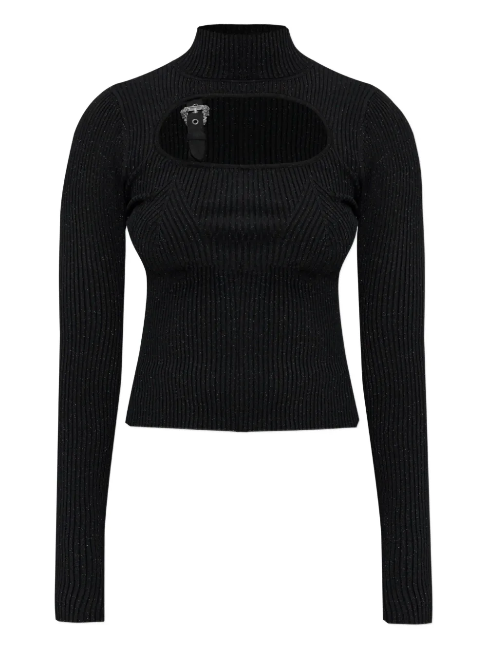 Versace Jeans Couture buckle-detail ribbed sweater | Black | Image 1