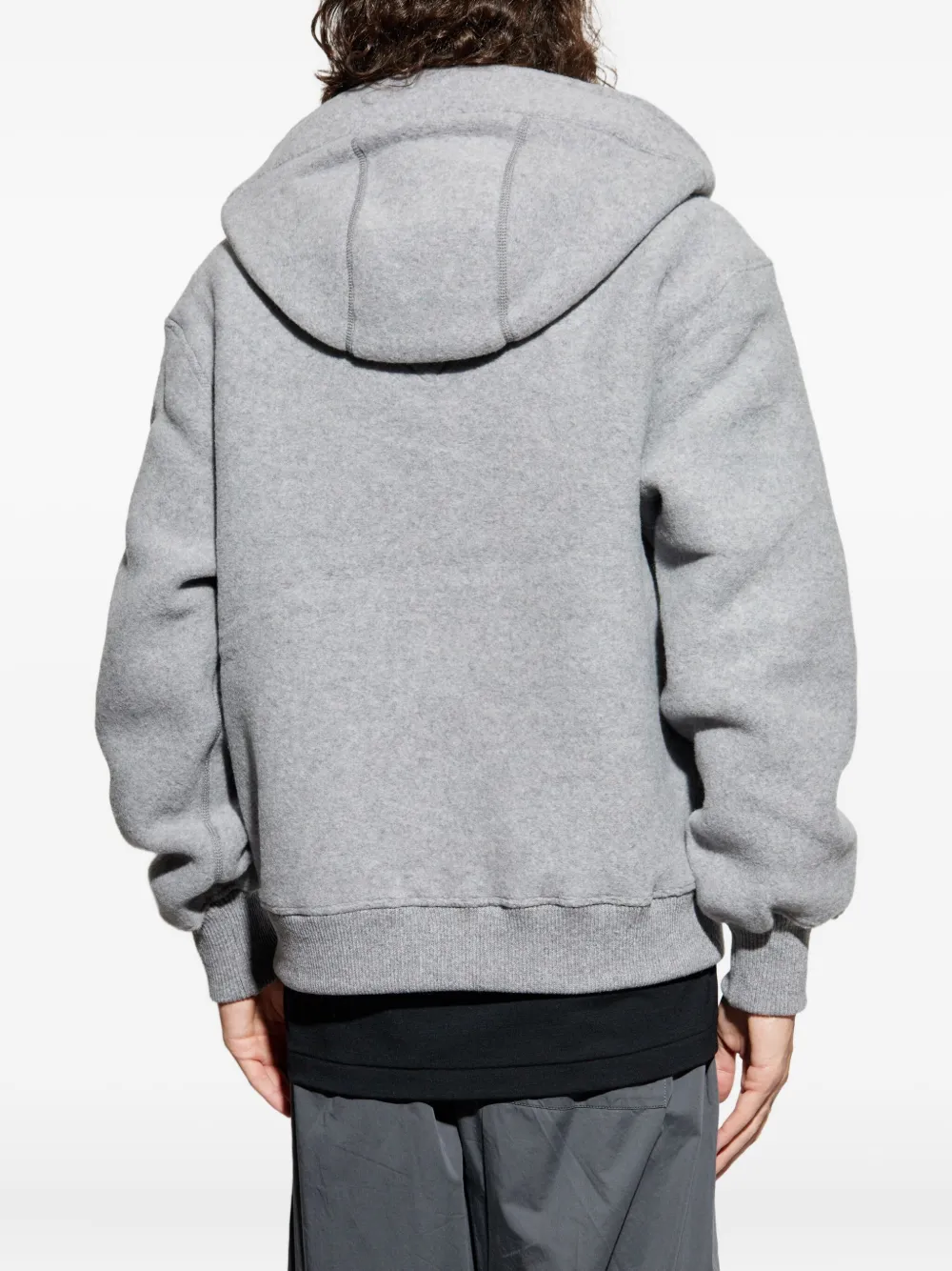 Canada Goose Hooded Wool Jacket In Gray