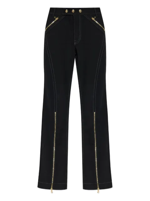 Versace Jeans Couture zip-detail topstitched denim jeans