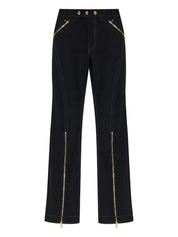 Versace Jeans Couture Calça Jeans Com Detalhe De Zíper | Preto