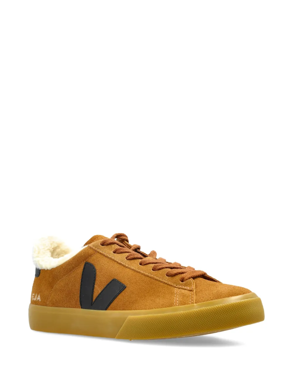 VEJA suede leather V-logo sneakers Brown