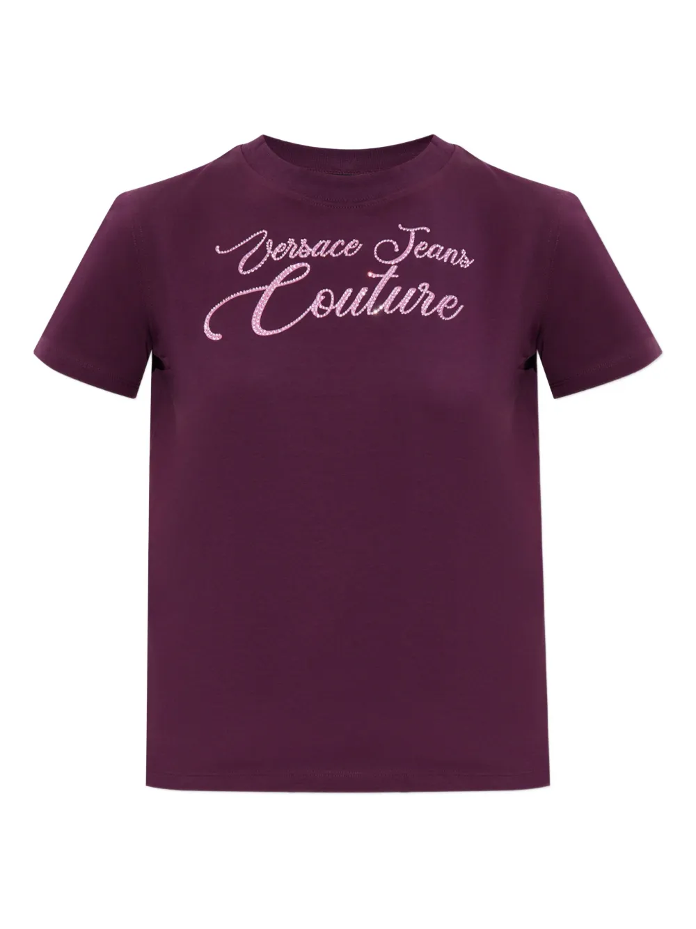 Versace Jeans Couture crystal-embellished T-shirt | Purple | Image 1