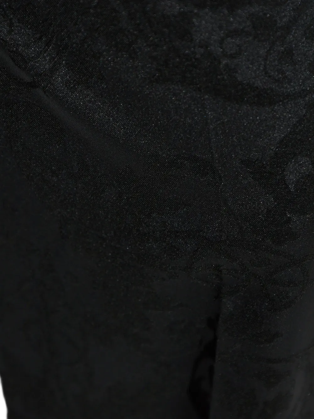 Versace Jeans Couture Broek met damask-patroon en ceintuur Zwart