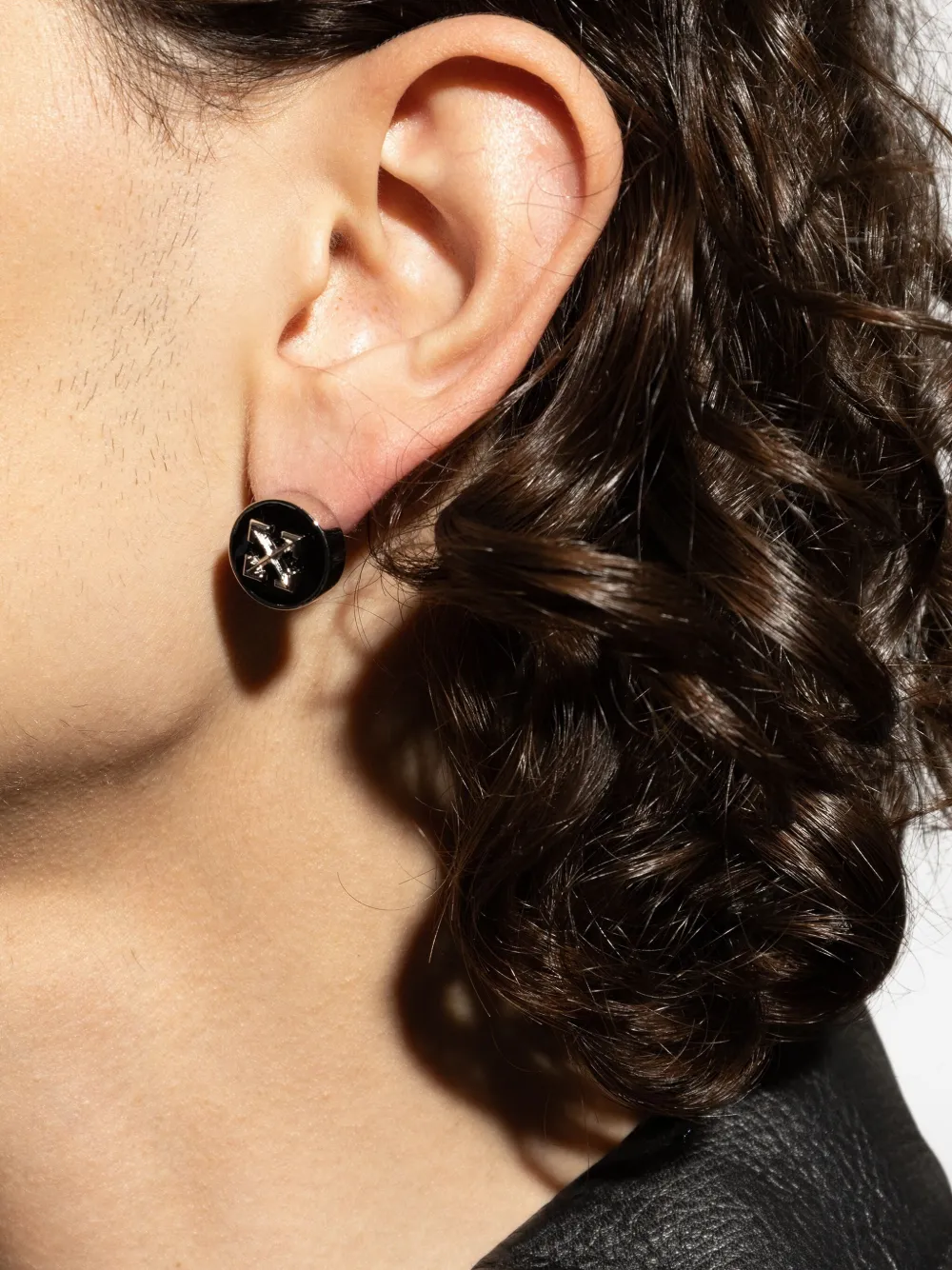 Off-white Arrows-motif Earring In Black