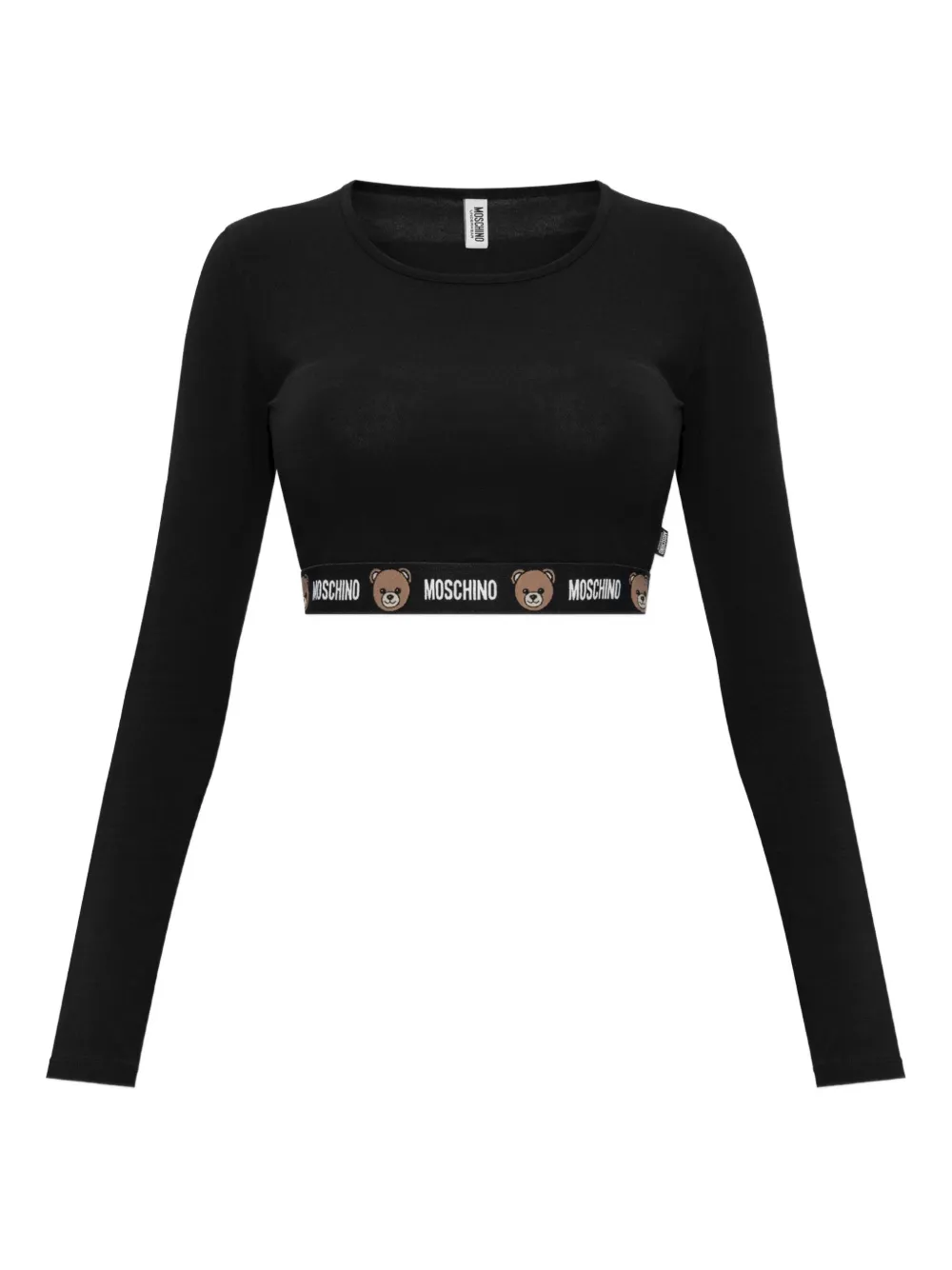 Moschino teddy-print long-sleeve top | Black | Image 1
