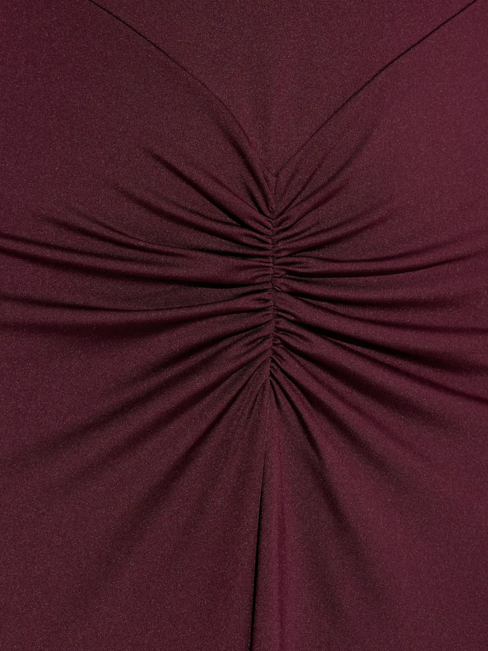 Victoria Beckham Gesmockte midi-jurk met korte mouwen Rood