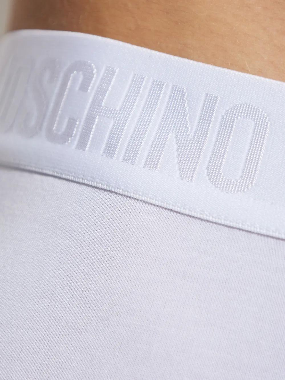 Moschino Logo-band Boxer Shorts In White