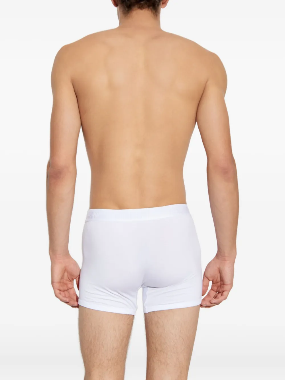 Moschino Logo-band Boxer Shorts In White