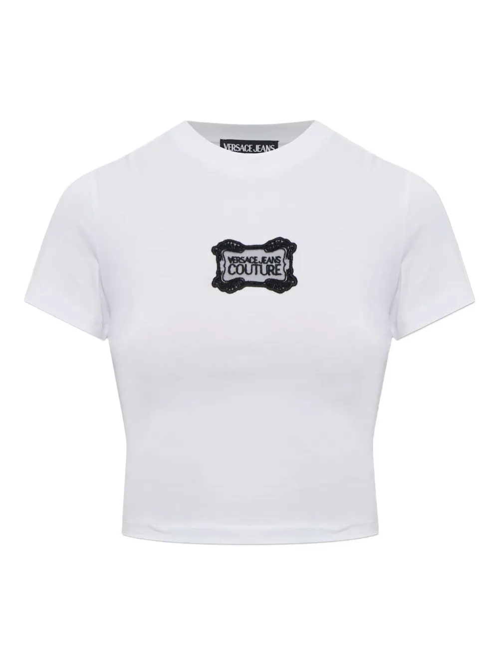 Versace Jeans Couture embroidered logo top | White | Image 1