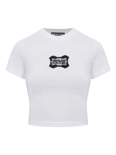 Versace Jeans Couture Oberteil mit Logo-Stickerei