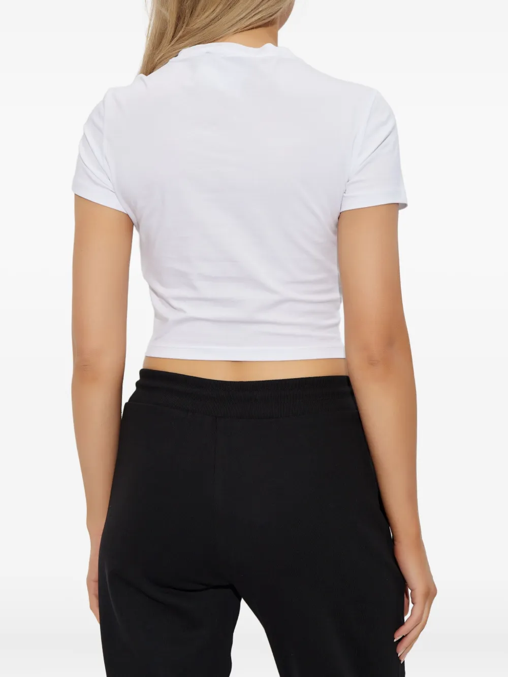 Versace Jeans Couture Top met geborduurd logo Wit