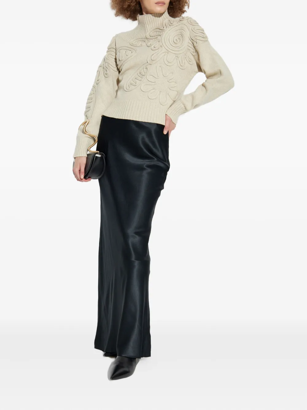 Cult Gaia floral-applique mock-neck sweater | Knitted Sweaters | Image 2