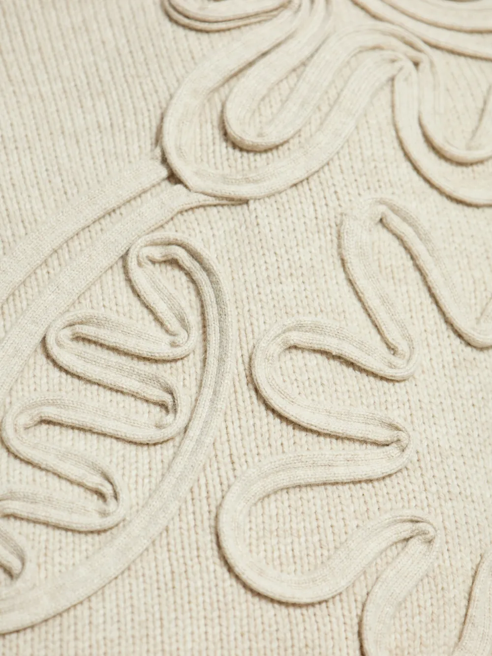 Cult Gaia Trui met bloemenpatch en opstaande hals Beige