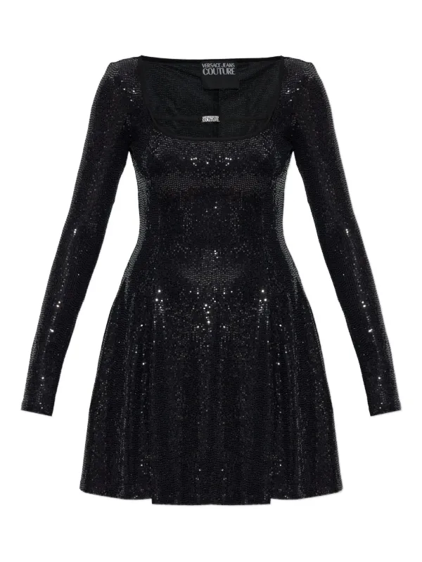 green emerald velvet dress BNWT H&M X Versace 2011 Archival Print Sequin Mini Dress