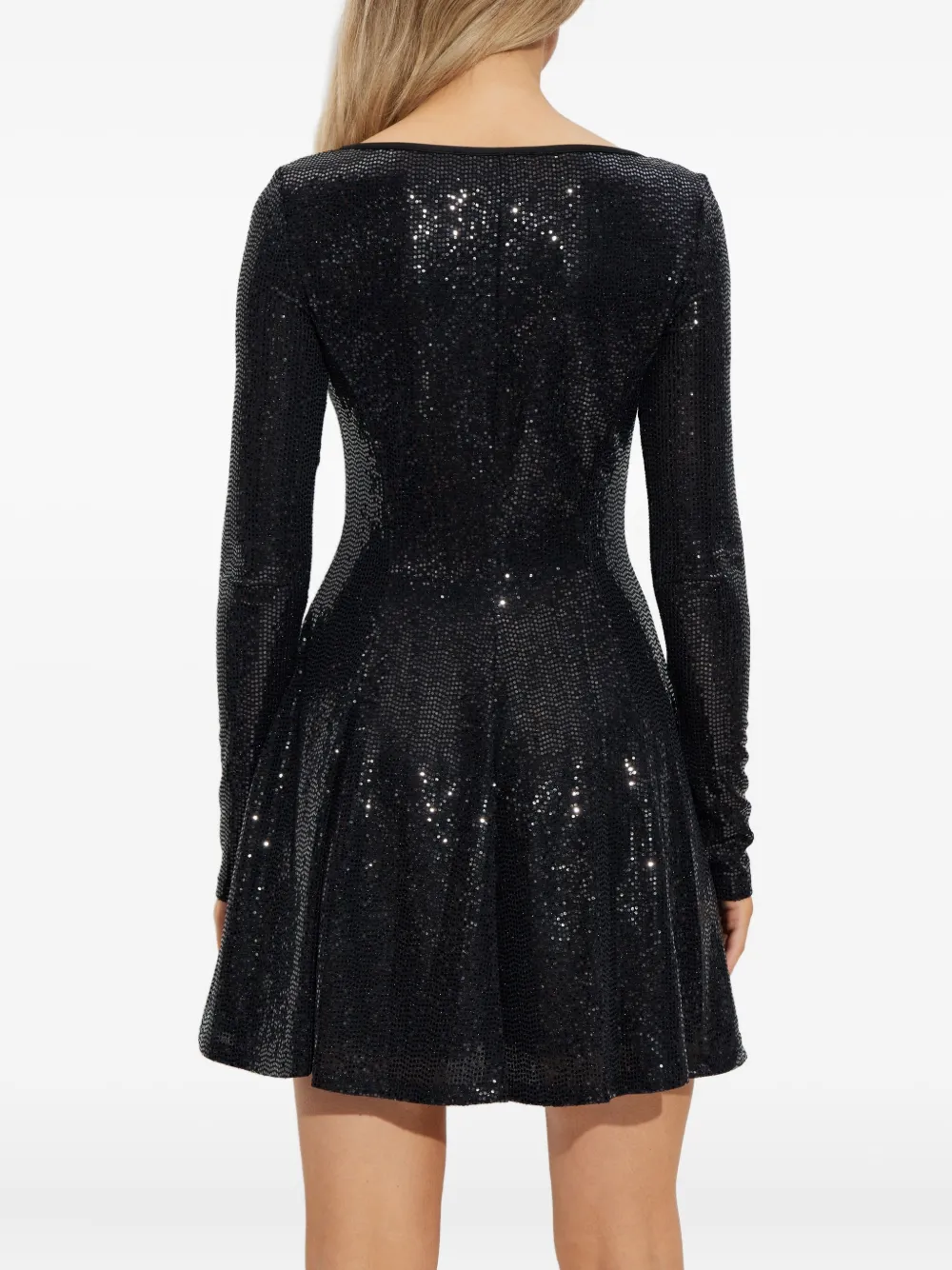 Versace Jeans Couture Mini-jurk verfraaid met pailletten Zwart