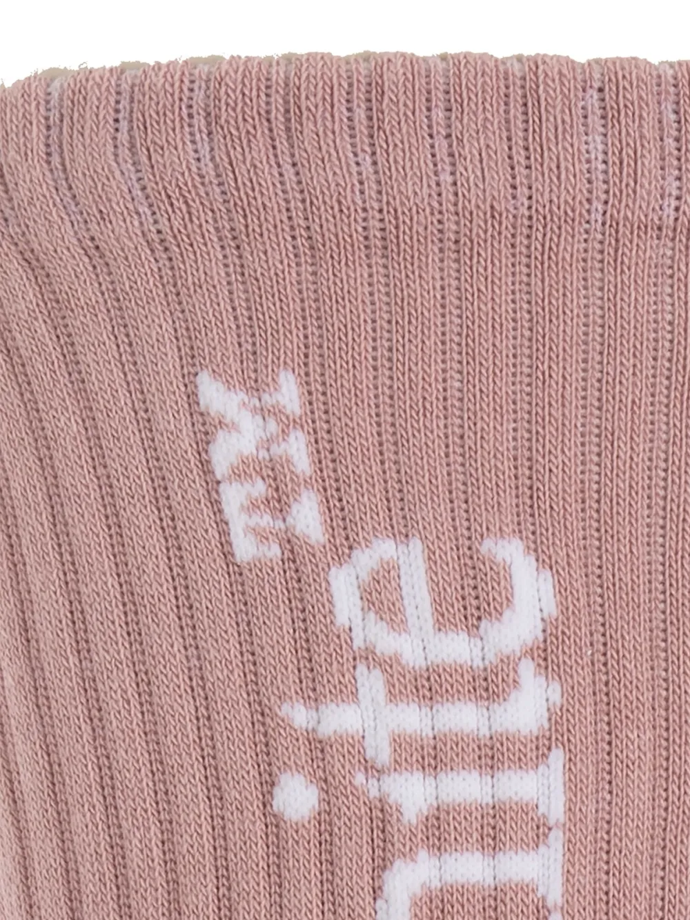 Off-white Logo-embellishment Socks In Pink