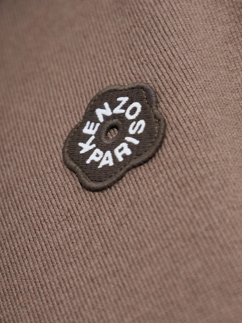 Kenzo Hoodie met logo en rits Beige
