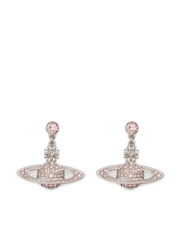 Vivienne Westwood Mini Bas Relief Drop Earrings Silver FARFETCH IN