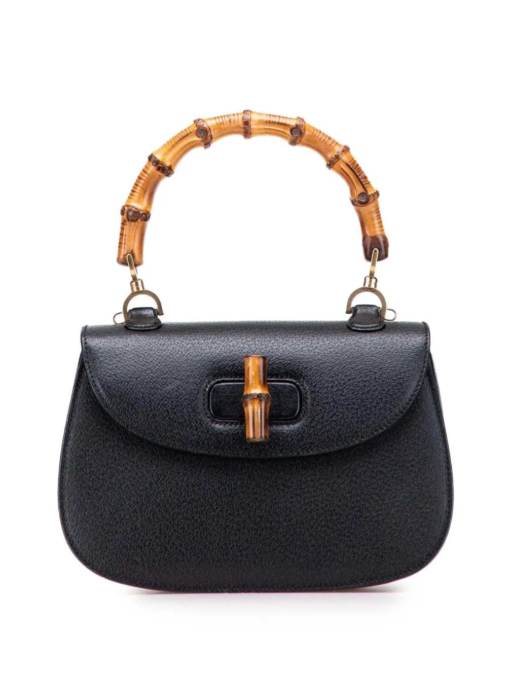 Gucci Pre-Owned 20th Century カーフスキン バンブー ナイト サッチェルバッグ - ブラック Gucci Pre-Owned 20th Century カーフスキン バンブー ナイト サッチェルバッグ - ブラック