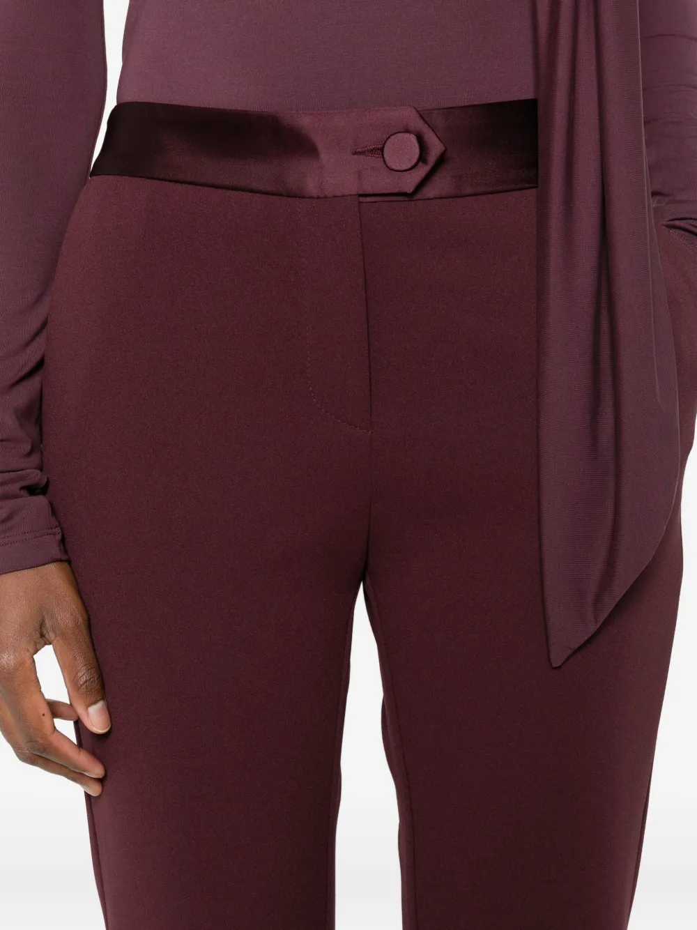 IMPERIAL Broek met satijnen tailleband Rood