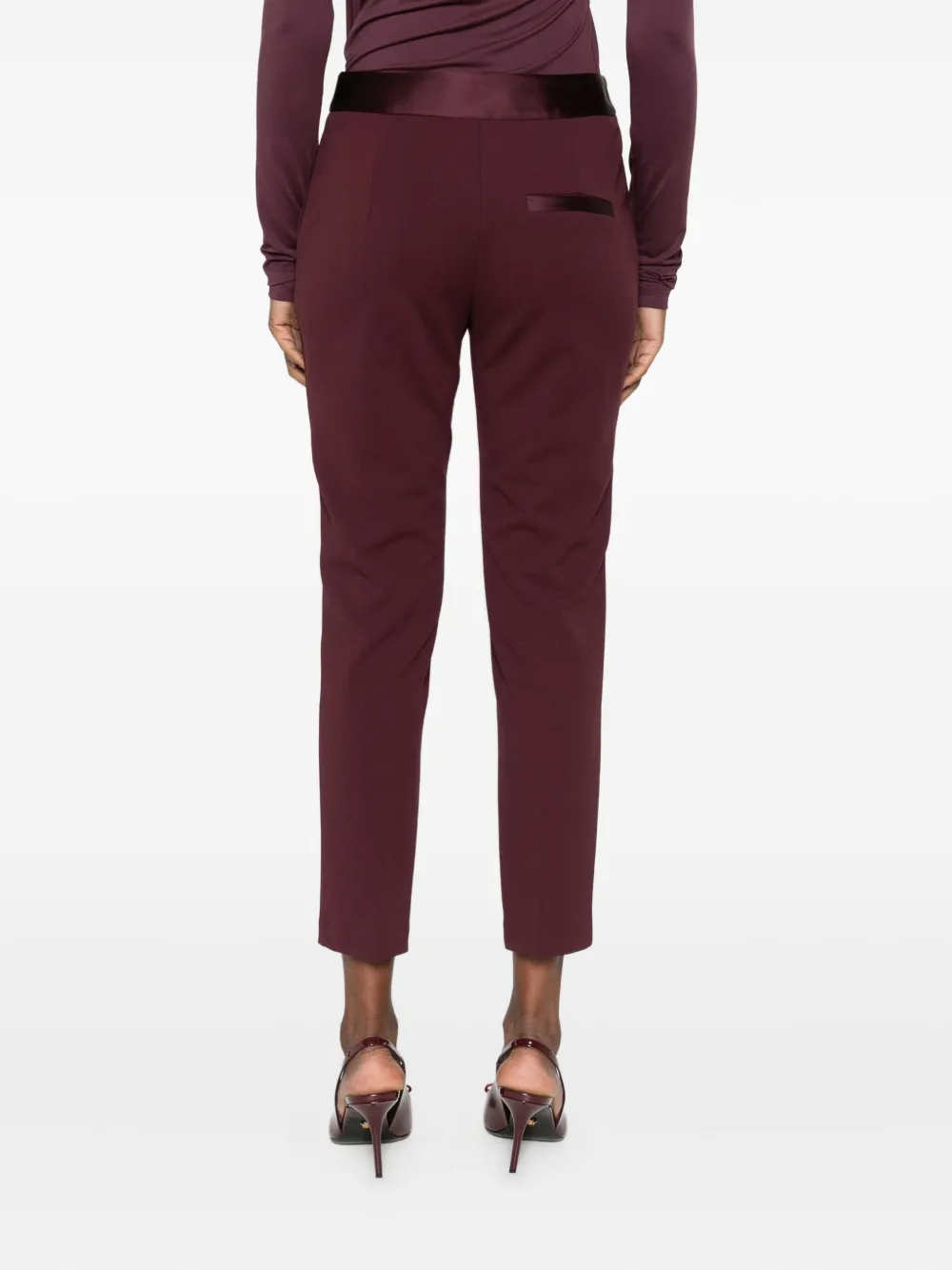 IMPERIAL Broek met satijnen tailleband Rood