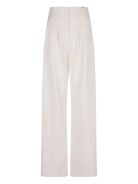 NISSA striped high-waisted trousers