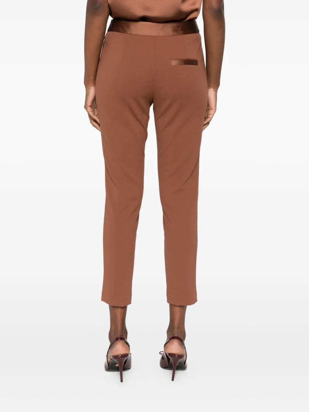 IMPERIAL Broek met knoopsatijnen tailleband Bruin