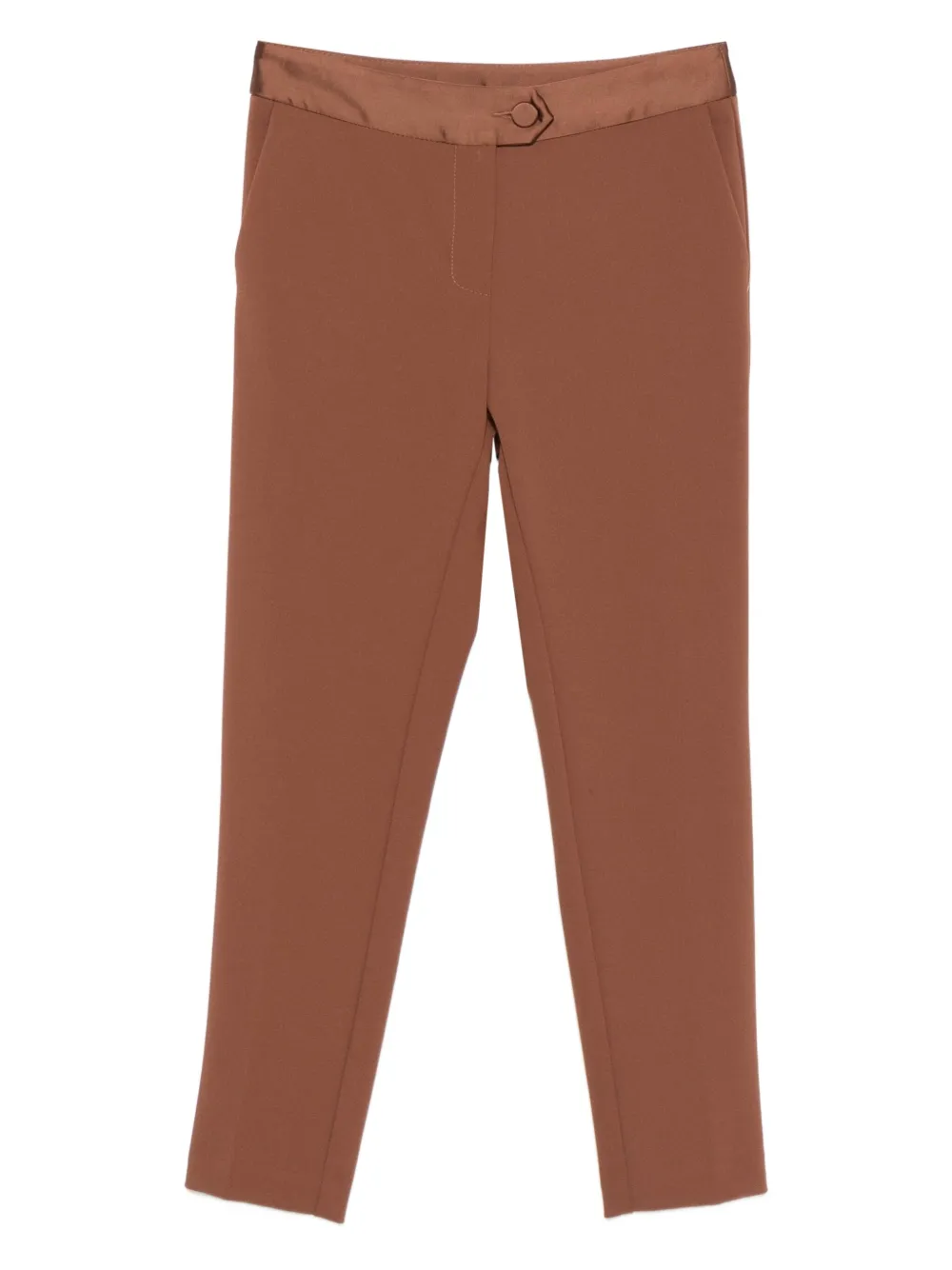 IMPERIAL button-fastening satin-waistband trousers | Brown | Image 1