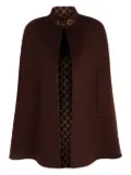 Gucci Horsebit wool-blend cape - Brown