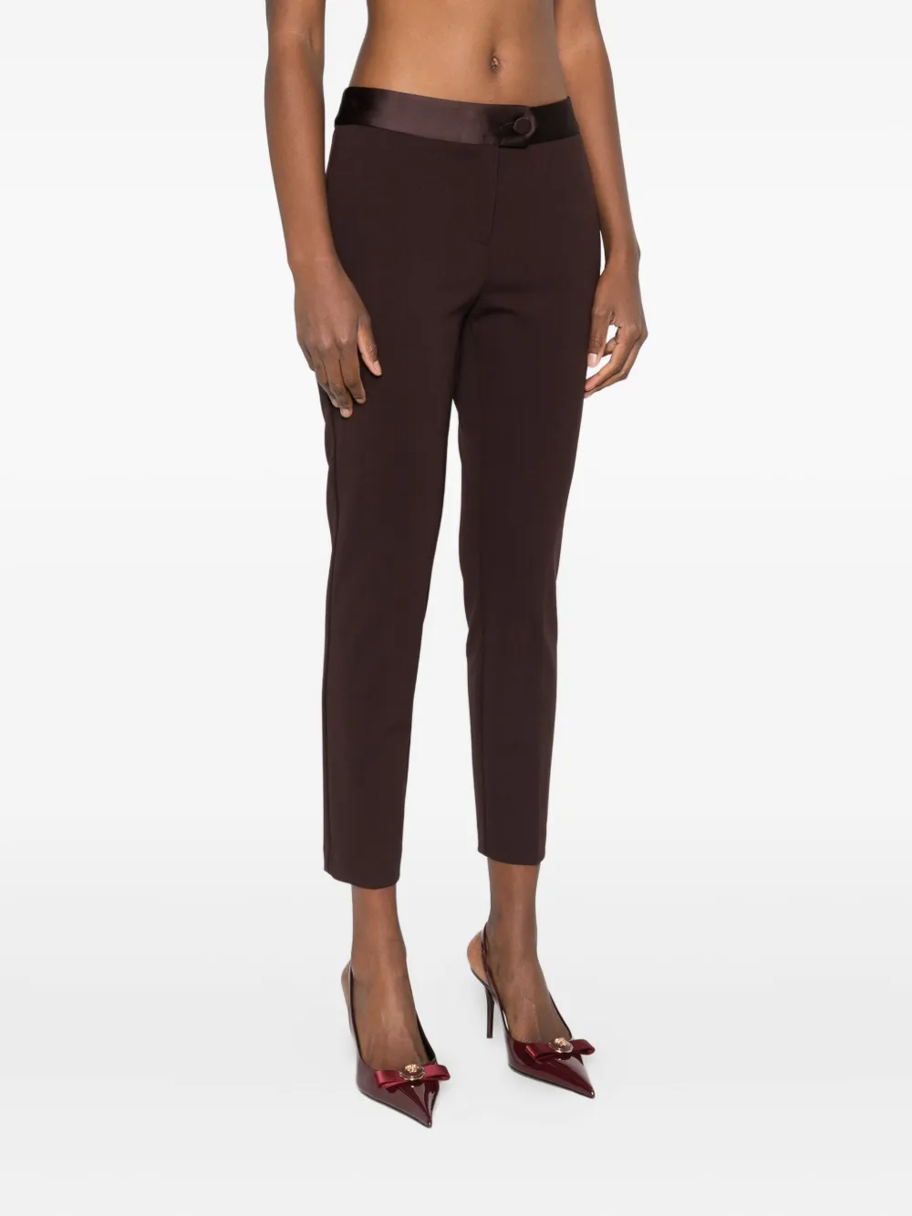 IMPERIAL Broek met knoopsluiting Bruin