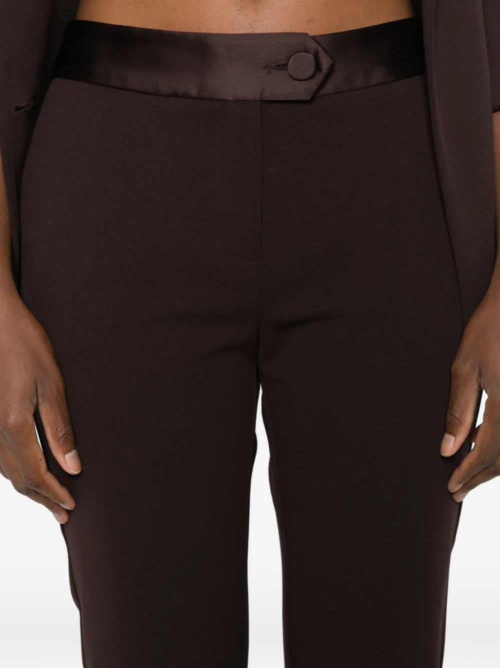 IMPERIAL Broek met knoopsluiting Bruin