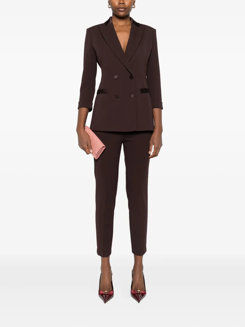 IMPERIAL button-fastening cotton trousers - Bruin