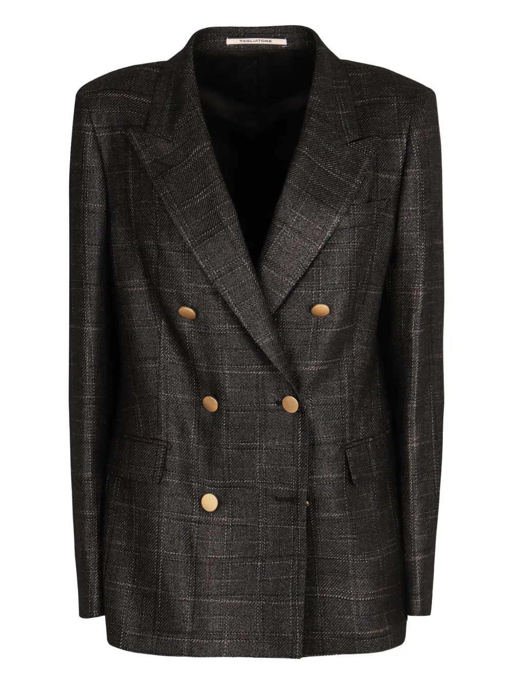 Tagliatore check double-breasted blazer Zwart