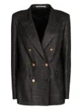 Tagliatore check double-breasted blazer - Black