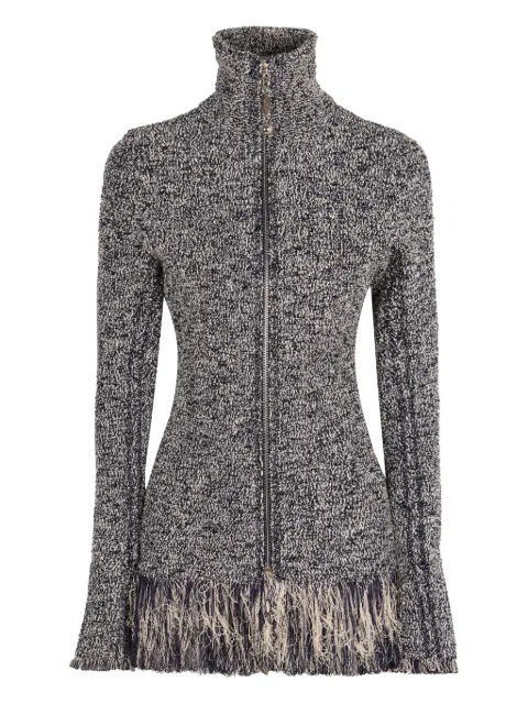 Rabanne zip fringed cardigan
