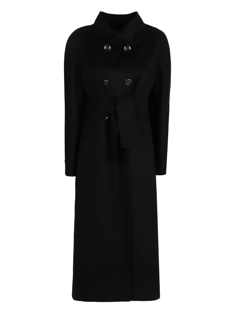 Valentino Garavani double-breasted belted coat Zwart