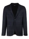 Zegna single-breasted notched-lapel blazer - Blue