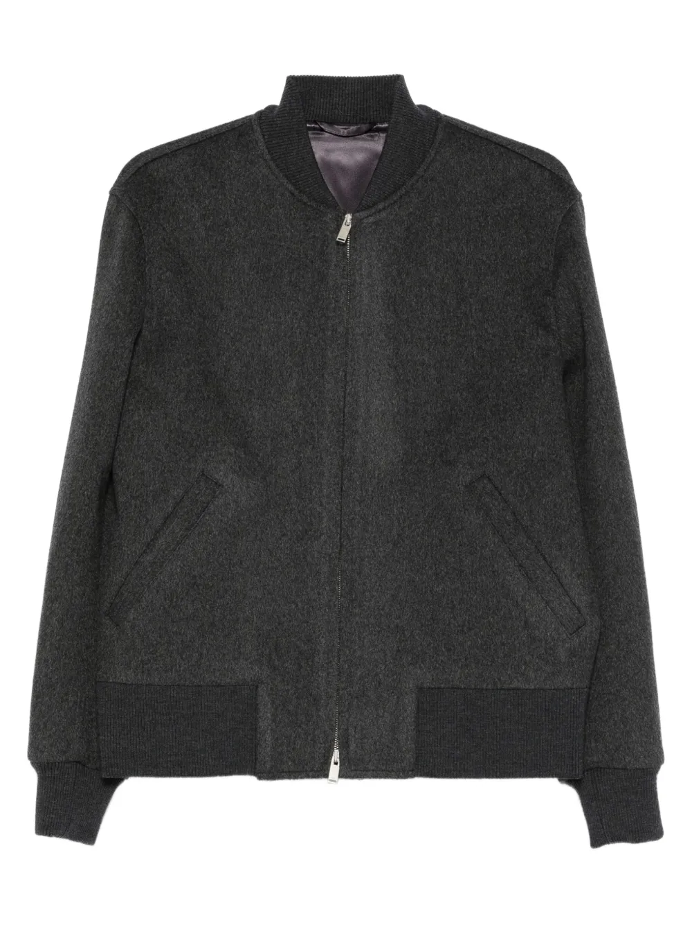 Lardini wool bomber jacket | Black | Image 1