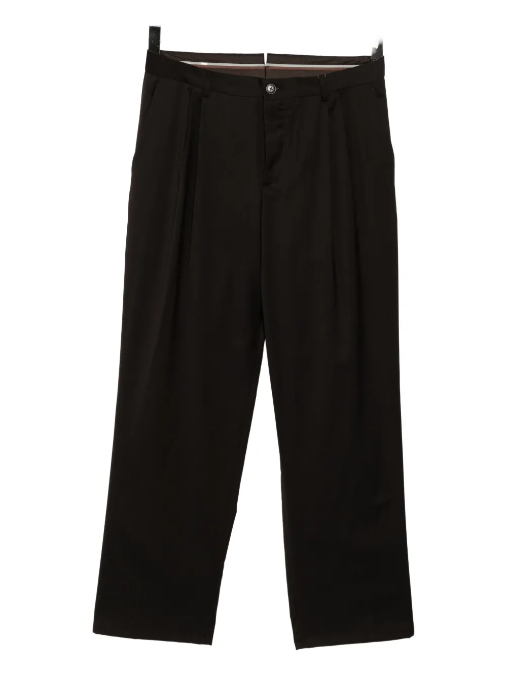 Canali Wool Trousers In Brown
