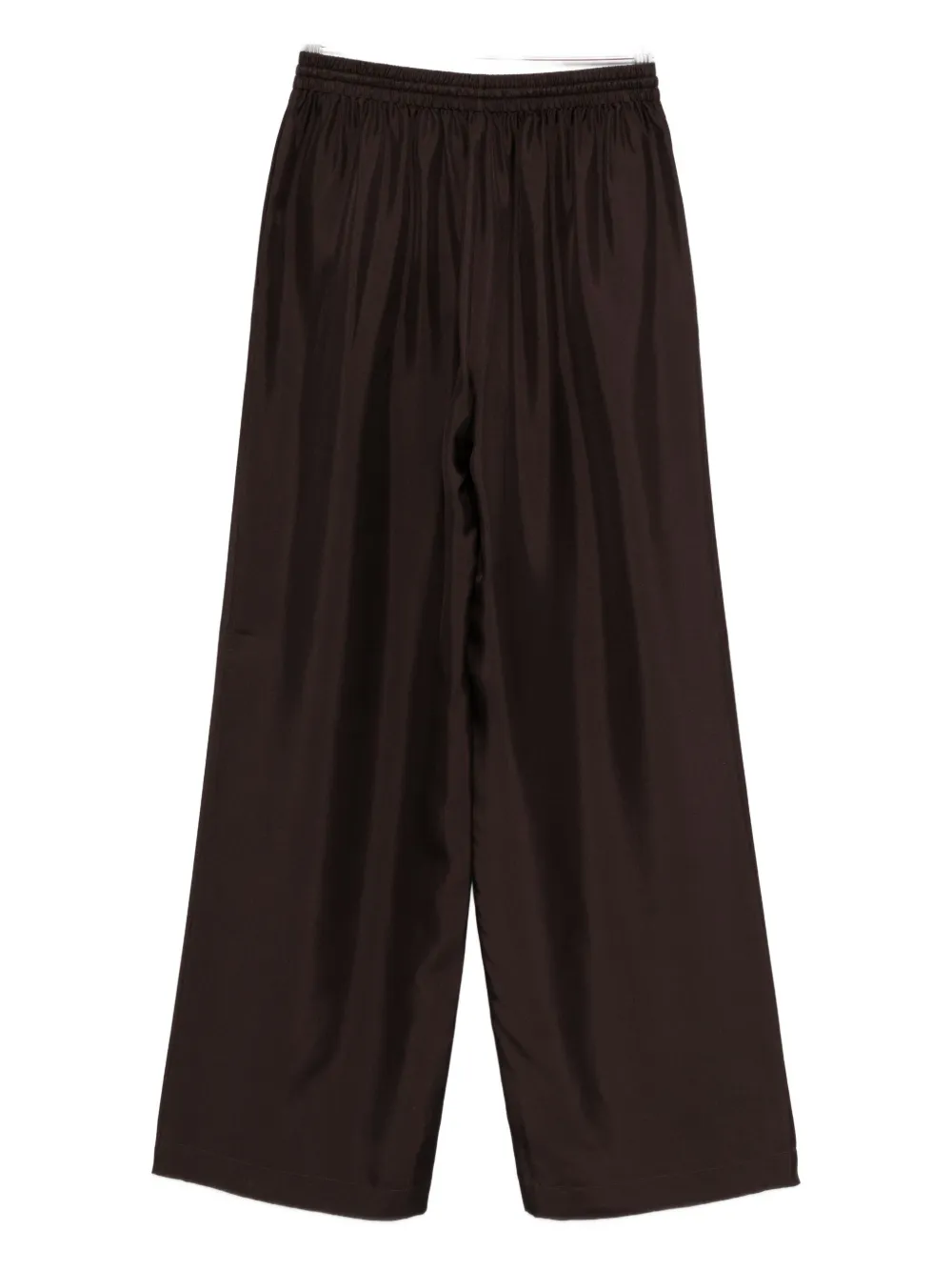 Rohe Drawstring-waist Silk Trousers In Brown