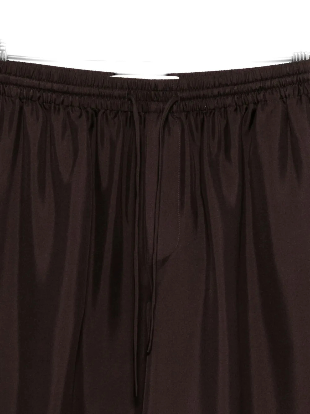 Rohe Drawstring-waist Silk Trousers In Brown